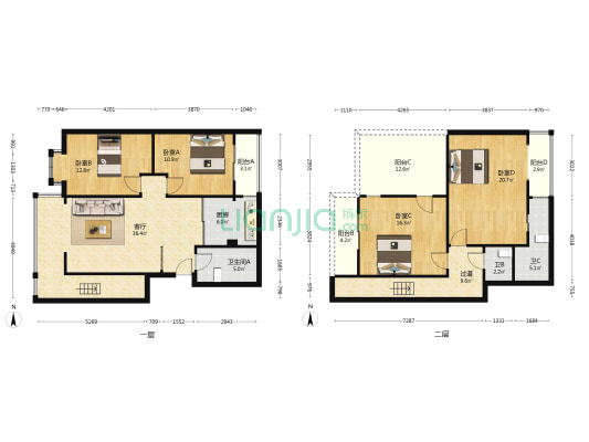 东麓颐园 4室1厅3卫 149平方