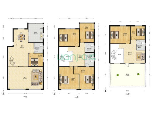 怡景花园 7室3厅4卫 323平方