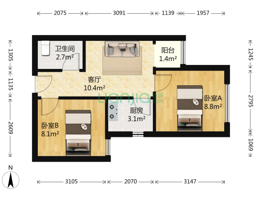 此房户型格局好，楼层好，朝向好，业主诚心出售。