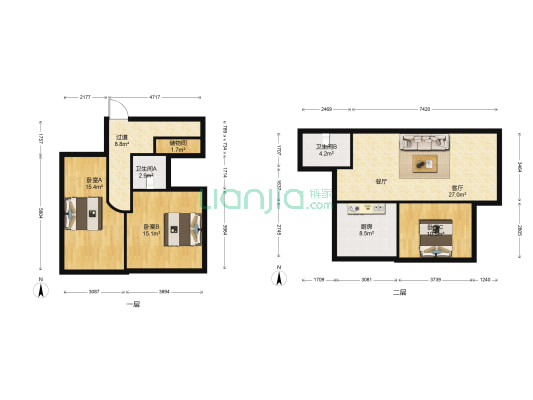 西园新苑一期 3室1厅2卫 108平方