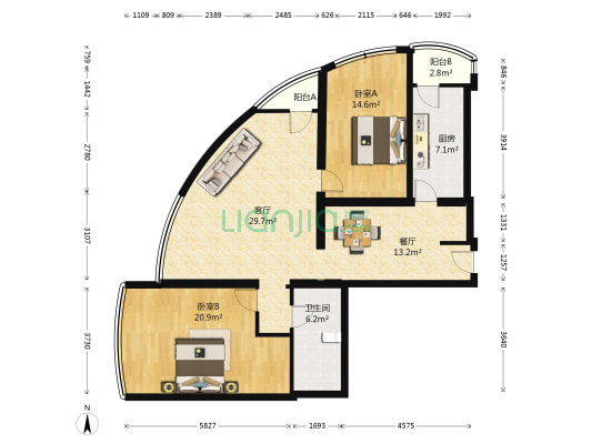 名佳花园三区 2室2厅1卫 0平方