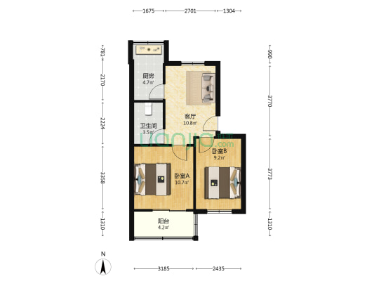 集美大学莲花池住宅小区 2室1厅1卫 52平方