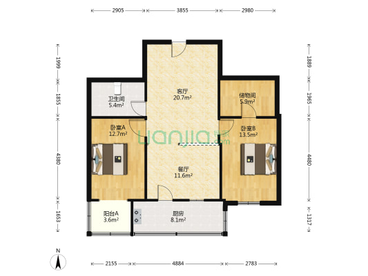 湘潭东里 2室2厅1卫 112平方