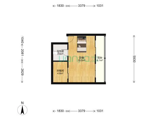 都景苑 1室0厅1卫 63平方