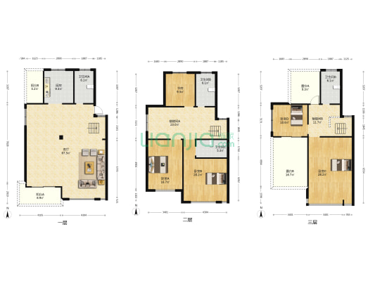 紫峻云庭 5室1厅4卫 257平方