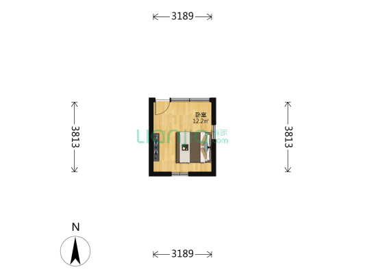 西四北八条 1室0厅0卫 16平方