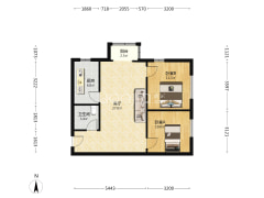 50万平米大社区 凯旋门两居 58万-涿州鸿盛凯旋门户型图