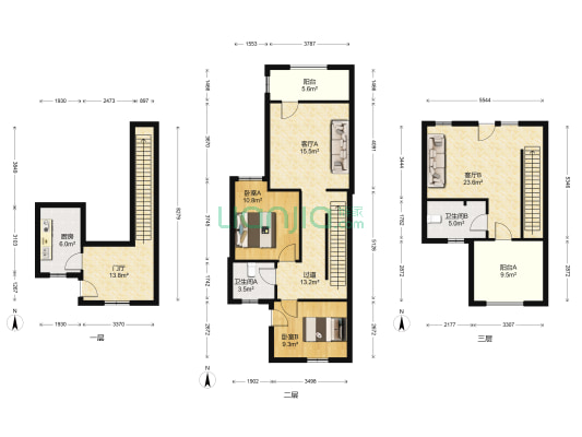 世茂萨拉曼卡 2室2厅2卫 121平方