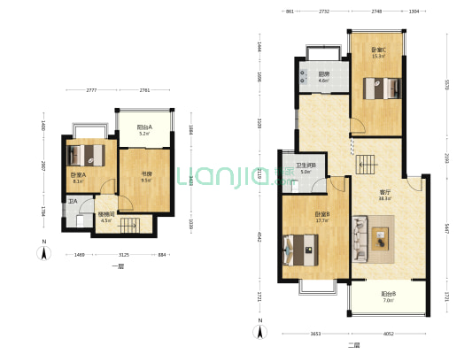 锦绣珠江 4室1厅2卫 133平方
