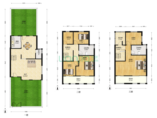 丽水华庭 5室1厅3卫 193平方