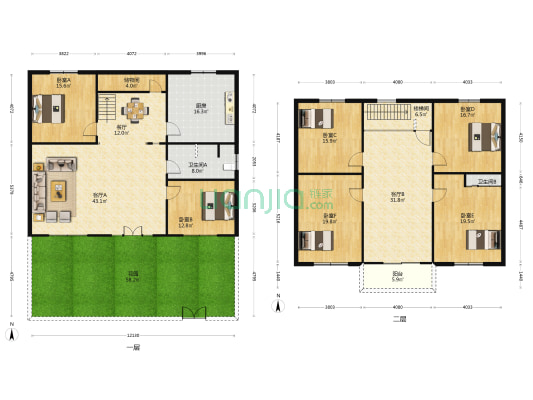 幸福西街 6室3厅2卫 256平方