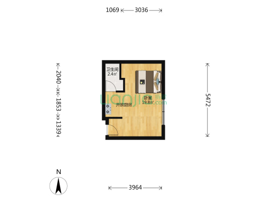 国光小区 1室0厅1卫 34平方