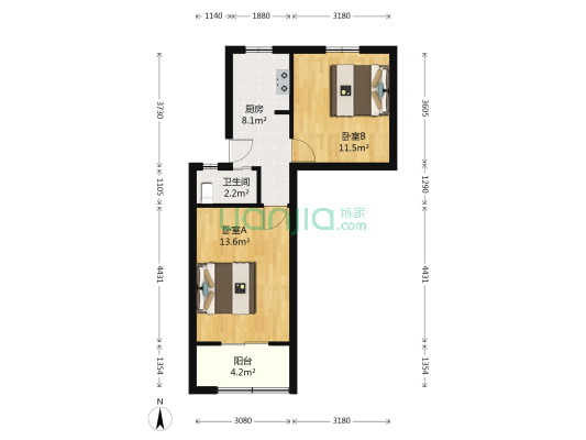 法轮寺弄 2室0厅1卫 47平方