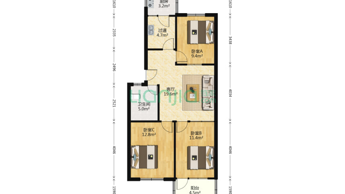 双合小区二手房实景图
