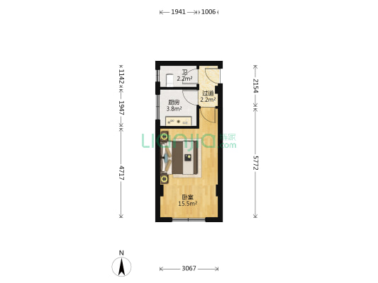 颜家沟3-37 1室0厅1卫 33平方