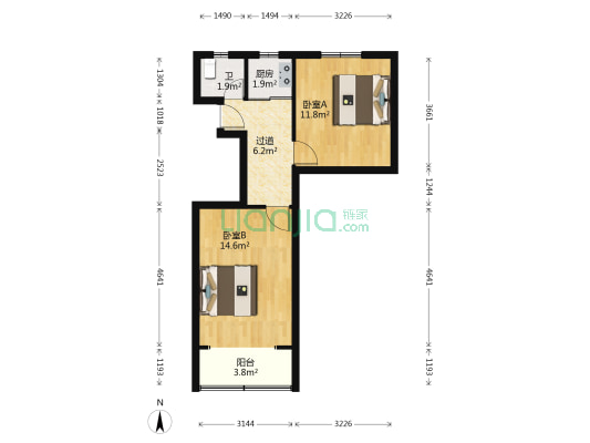佳木斯路192号 2室0厅1卫 57平方