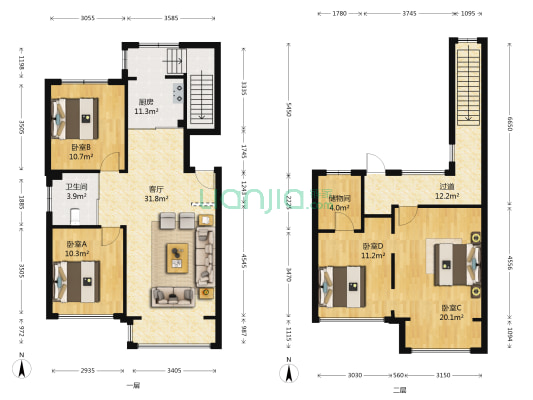 吴中家天下一期 4室1厅1卫 76平方