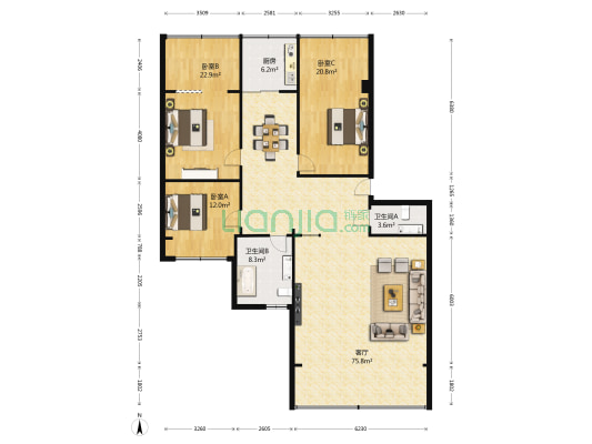 浩森写字楼（甘南路/静宁路） 3室1厅2卫 178平方