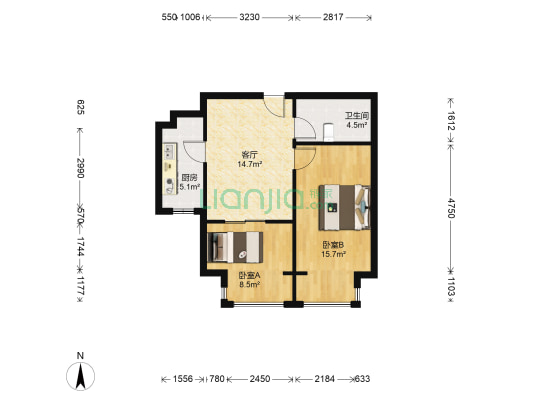 春和群星园 2室1厅1卫 73平方
