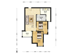 一期满二精装修两居室带地下室诚意卖-涿州天伦湾一期户型图