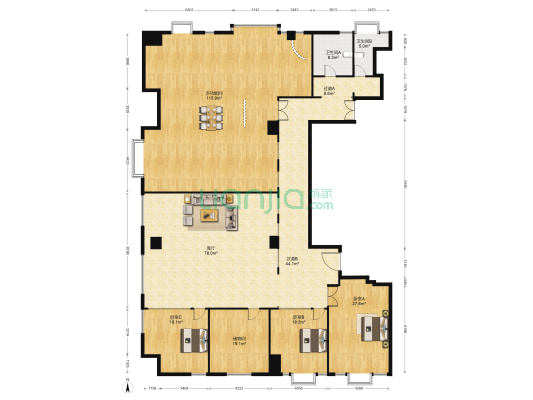 耀城广场 4室1厅2卫 410平方