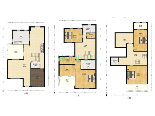 忆江南花园东区 5室1厅4卫 295平方