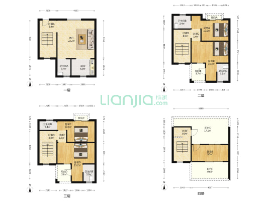 凤凰美墅 5室1厅5卫 217平方