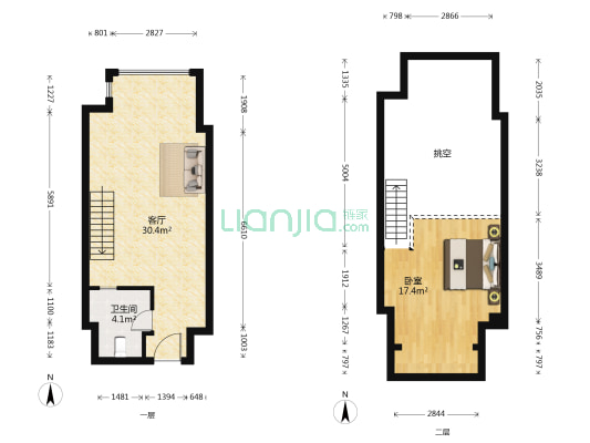 天恒乐DO 1室1厅1卫 55平方
