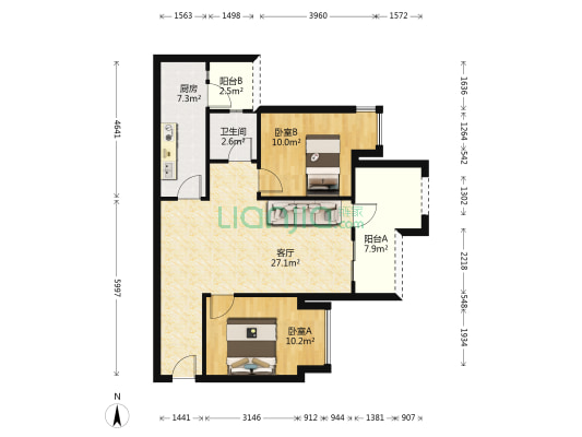 博琅郡三期 2室1厅1卫 82平方