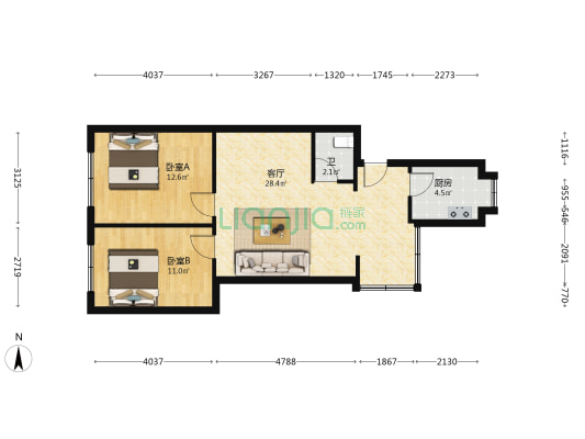 南门路10号 2室1厅1卫 70平方