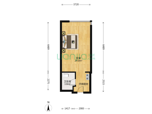 民勇2005 1室0厅1卫 48平方