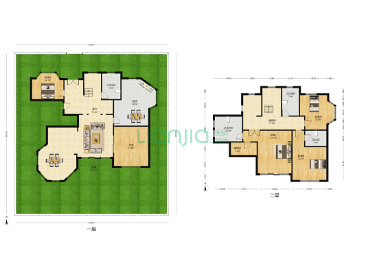 新上海花园洋房 5室1厅4卫 327平方
