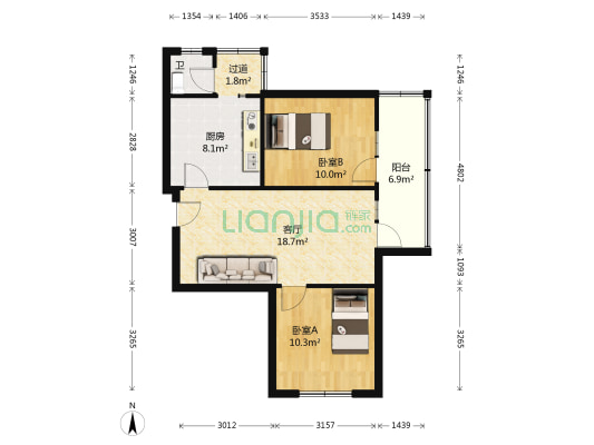 照壁巷15号 2室1厅1卫 56平方