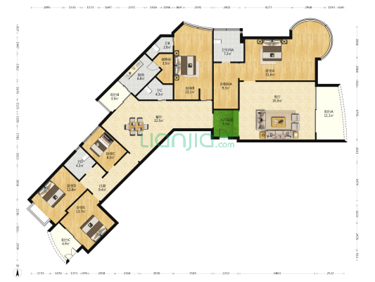 华标品峰台 5室2厅4卫 303平方