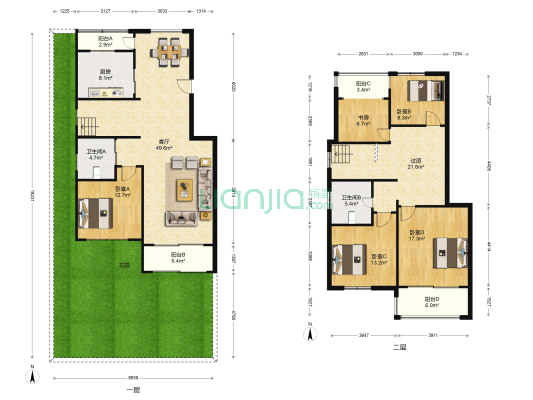 明中龙祥家园(公寓) 5室1厅2卫 200平方
