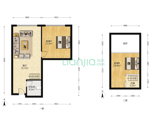 西塘玺樾 2室1厅1卫 82平方