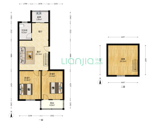 东吴路161号 2室1厅1卫 82平方