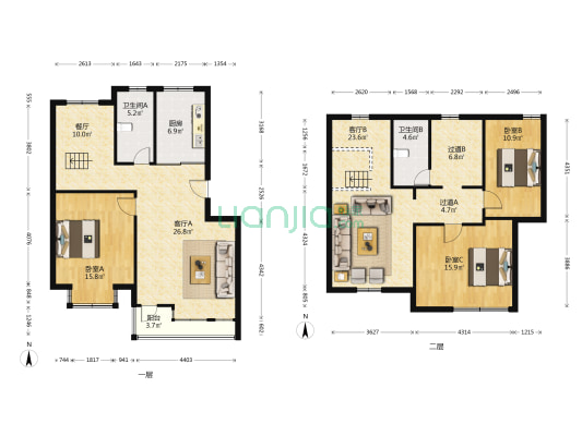 鑫馨佳园 3室3厅2卫 81平方
