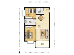 清江雅居 2室1厅 西南-成都清江雅居户型图