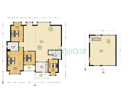 万家和新城花园 4室2厅2卫 235平方