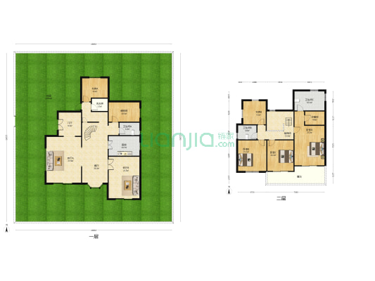 绿波花园别墅 5室3厅3卫 300平方