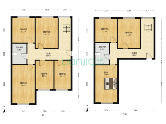 怡园小区 1室0厅2卫 257平方