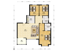 鸿坤理想湾电梯洋房 装修50万自住标准 132平200万-涿州鸿坤理想湾北区户型图