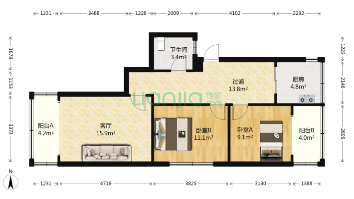 大理石路48号二手房实景图