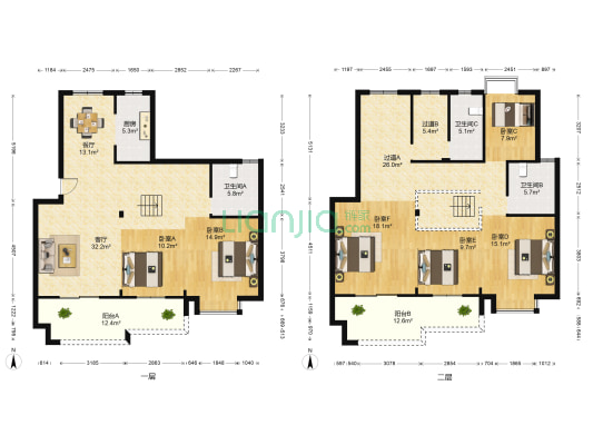 凯旋名都 6室2厅3卫 231平方