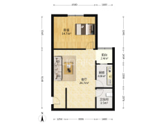 双塔片区的房子，高楼层，采光好，房本满五唯一-涿州鸿盛凯旋门户型图