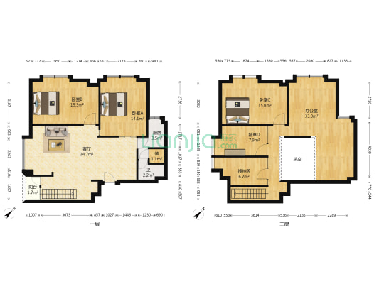 新城国际 5室1厅1卫 55平方
