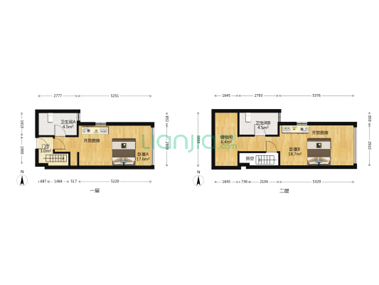 海威天地 2室0厅2卫 45平方