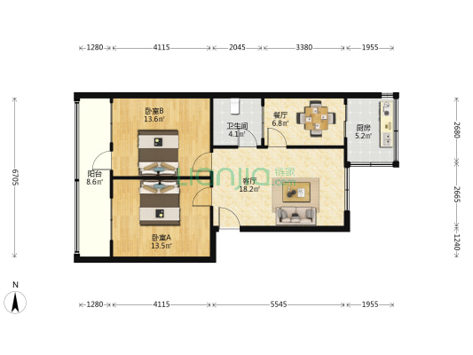 郑州市疾病预防控制中心家属院 2室2厅1卫 78平方