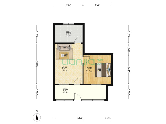 云门春小区 1室1厅0卫 39平方